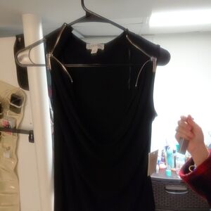 Calvin Klein Black Dress with Zipper Detail